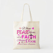 Laat GELOOF de deur beantwoorden Tote Bag (Voorkant)