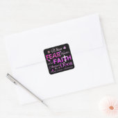 Laat GELOOF de deur beantwoorden Vierkante Sticker (Envelop)