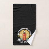 Laat geloof je helderste ster kaars kunst zijn bad handdoek (Handdoek)