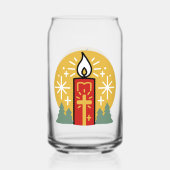 Laat geloof je helderste ster kaars kunst zijn blikvorm glas (Voorkant)