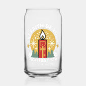 Laat geloof je helderste ster kaars kunst zijn blikvorm glas (Voorkant)