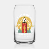 Laat geloof je helderste ster kaars kunst zijn blikvorm glas (Achterkant)