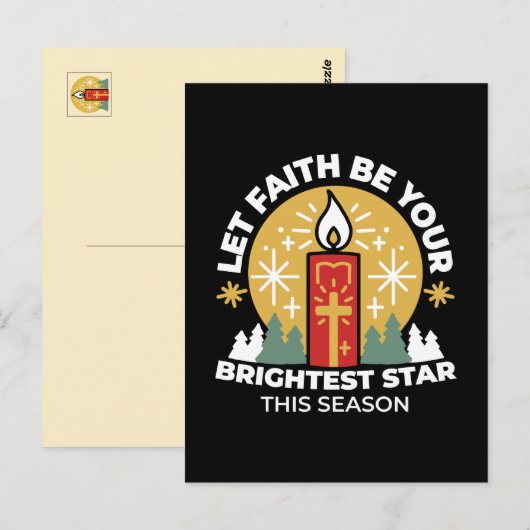 Laat geloof je helderste ster kaars kunst zijn briefkaart (Voorkant / Achterkant)