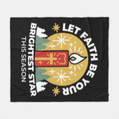 Laat geloof je helderste ster kaars kunst zijn fleece deken (Voorkant (Horizontaal))