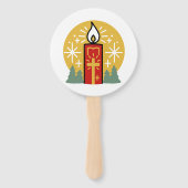 Laat geloof je helderste ster kaars kunst zijn handwaaier (Achterkant)