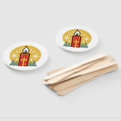 Laat geloof je helderste ster kaars kunst zijn handwaaier (Niet-gemonteerd)