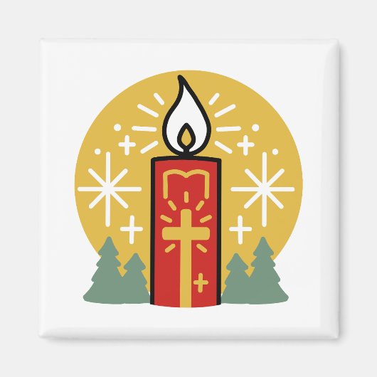 Laat geloof je helderste ster kaars kunst zijn magneet (Voorkant)