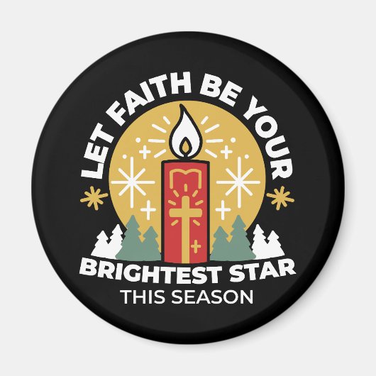 Laat geloof je helderste ster kaars kunst zijn magneet (Voorkant)