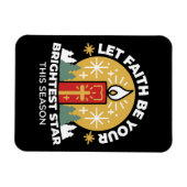 Laat geloof je helderste ster kaars kunst zijn magneet (Horizontaal)