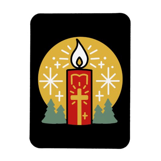 Laat geloof je helderste ster kaars kunst zijn magneet (Verticaal)