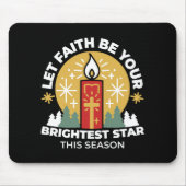 Laat geloof je helderste ster kaars kunst zijn muismat (Voorkant)