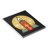 Laat geloof je helderste ster kaars kunst zijn notitieblok (Schuin)