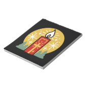 Laat geloof je helderste ster kaars kunst zijn notitieblok (Linkerzijde)