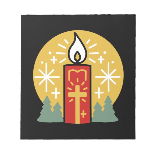 Laat geloof je helderste ster kaars kunst zijn notitieblok (Voorkant)