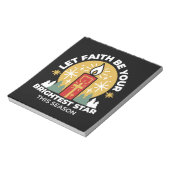 Laat geloof je helderste ster kaars kunst zijn notitieblok (Linkerzijde)