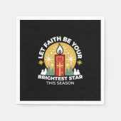 Laat geloof je helderste ster kaars kunst zijn servet (Voorkant)