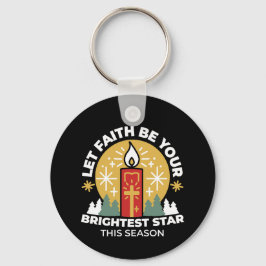 Laat geloof je helderste ster kaars kunst zijn sleutelhanger