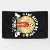 Laat geloof je helderste ster kaars kunst zijn spandoek (Horizontaal)