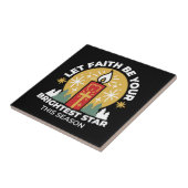 Laat geloof je helderste ster kaars kunst zijn tegeltje (Zijkant)