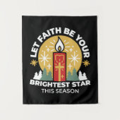 Laat geloof je helderste ster kaars kunst zijn wandkleed (Voorkant)