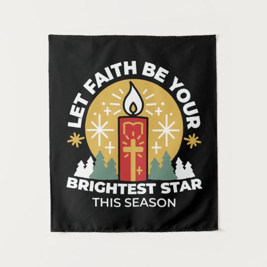 Laat geloof je helderste ster kaars kunst zijn wandkleed (Voorkant)