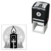 Laat geloof je helderste ster kaars kunst zijn  zelfinktende stempel (In situ)