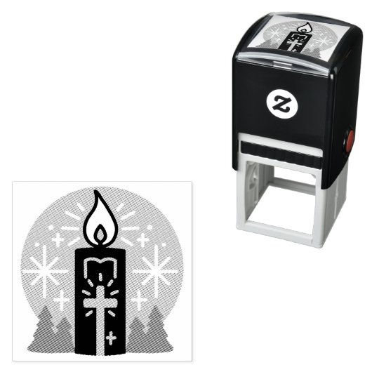 Laat geloof je helderste ster kaars kunst zijn  zelfinktende stempel (In situ)