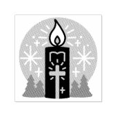 Laat geloof je helderste ster kaars kunst zijn zelfinktende stempel (Design)