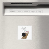 laat gespleten bowlingpennen cartoon humor magneet (Insitu (Vaatwasser))
