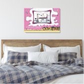 Laat gewoon je ondergoed | Beterschap 24x16 Canvas Afdruk (Insitu (Slaapkamer))