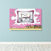 Laat gewoon je ondergoed | Beterschap 24x16 Canvas Afdruk (Insitu (Houten vloer))