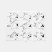 Laat Ghost Dancing dansleraar Halloween Fleece Deken (Voorkant (Horizontaal))