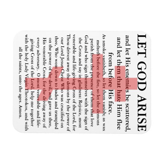 Laat God Arise Orthodox bidden Magneet (Horizontaal)