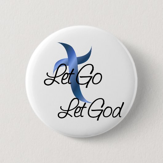 Laat God Christelijk gaan Ronde Button 5,7 Cm (Voorkant)