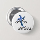 Laat God Christelijk gaan Ronde Button 5,7 Cm (Voorkant /achterkant)