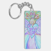 Laat God de Guardian Angel Sleutelhanger. Sleutelhanger (Voorkant Links)