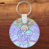 Laat God de Guardian Angel Sleutelhanger. Sleutelhanger (Voorkant)