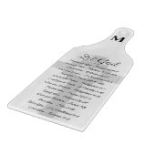 Laat God de Schrift inspiratie monogram Snijplank (Hoek)