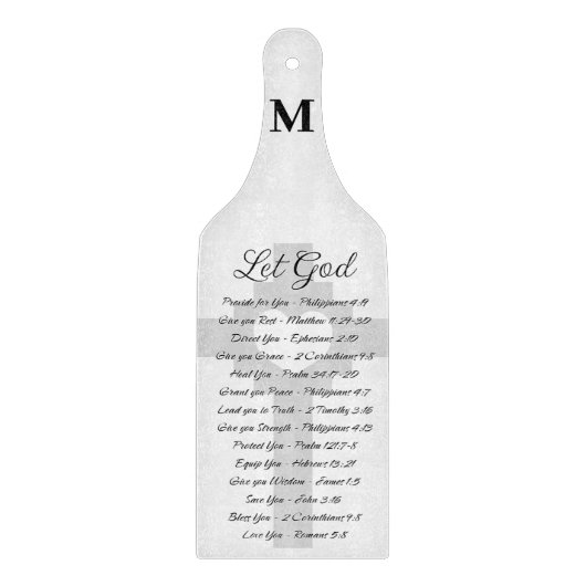 Laat God de Schrift inspiratie monogram Snijplank (Voorkant)