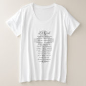 Laat God de Schrift inspireren Grote Maat T-shirt (Design voorkant)
