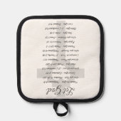 Laat God de Schrift inspireren Pannenlap (Voorkant)