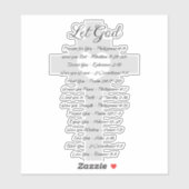 Laat God de Schrift inspireren Sticker (Vel)