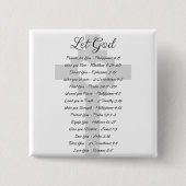 Laat God de Schrift inspireren Vierkante Button 5,1 Cm (Voorkant)