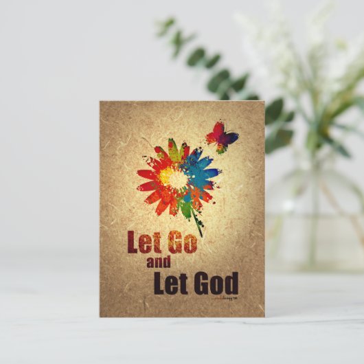 Laat God gaan (12-stap herstelprogramma) Briefkaart (Staand voorkant)