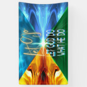 Laat God gaan doen wat hij doet Spandoek (Verticaal)