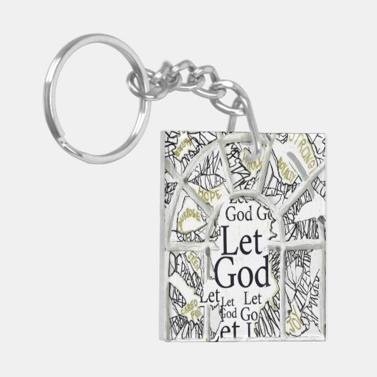 LAAT GOD - GEBROKEN SLEUTELHANGER NIET GEKORTEERD (Voorkant Links)