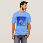 Laat God Gentian Flower Inspirerend Quote T-shirt (Voorkant volledig)