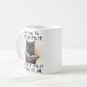 Laat God Grappige Kat Mok (Voorkant links)