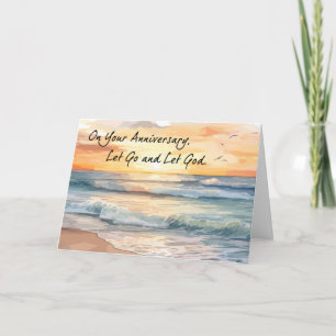 Laat God herstel Jubileum Ocean Sunset los Kaart