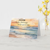 Laat God herstel Jubileum Ocean Sunset los Kaart (Gele Bloem)